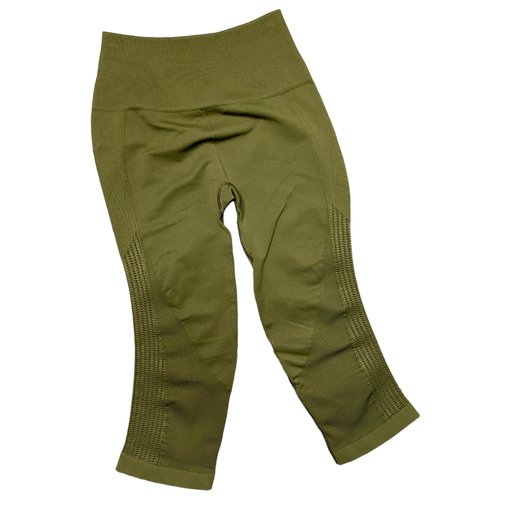 LULULEMON Womens Size 2 Flow and Go Crop Legging Olive High Rise Yoga Capri